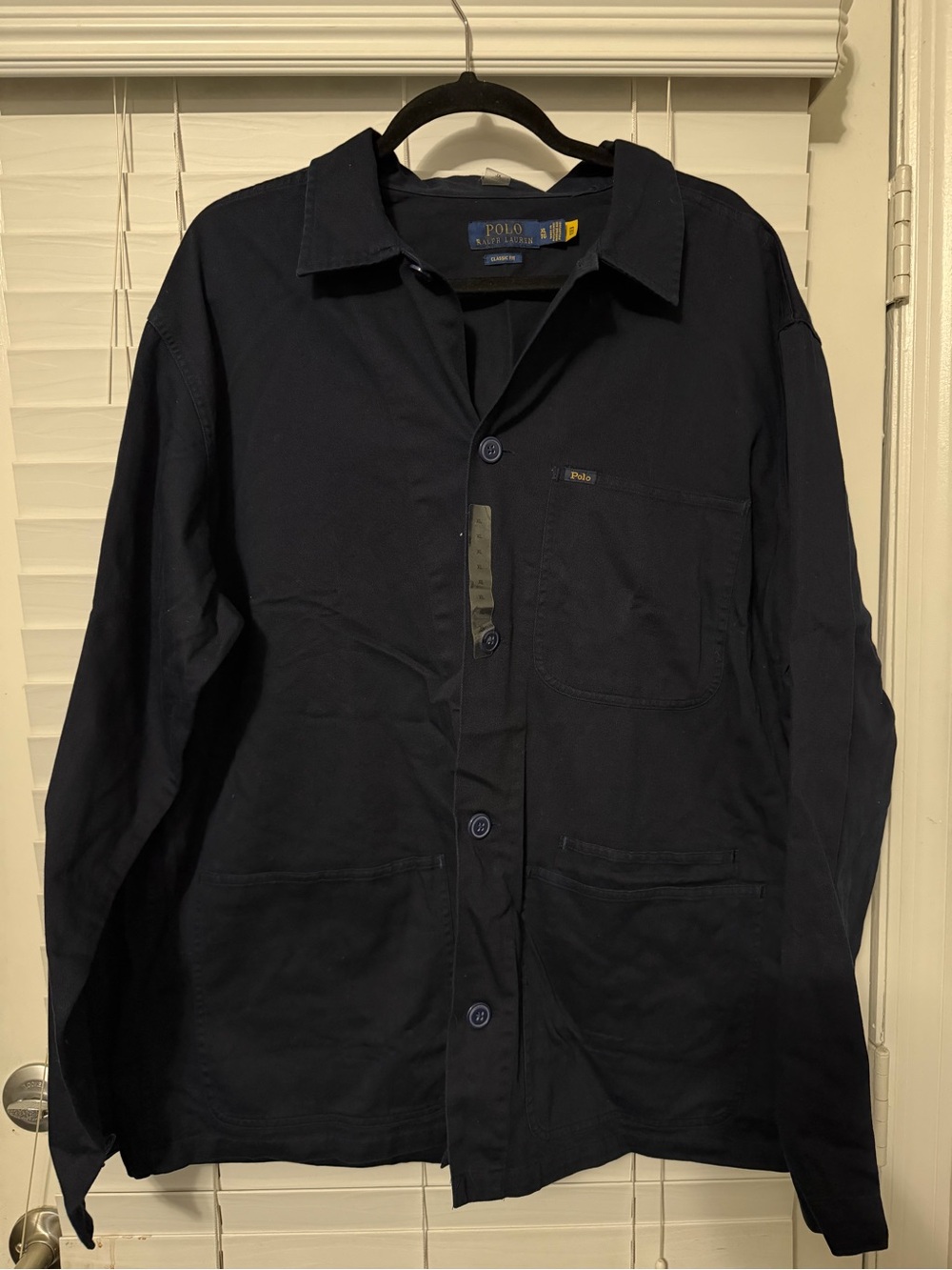 Polo by Ralph Lauren Dark Navy Button-Front Shirt Jacket
